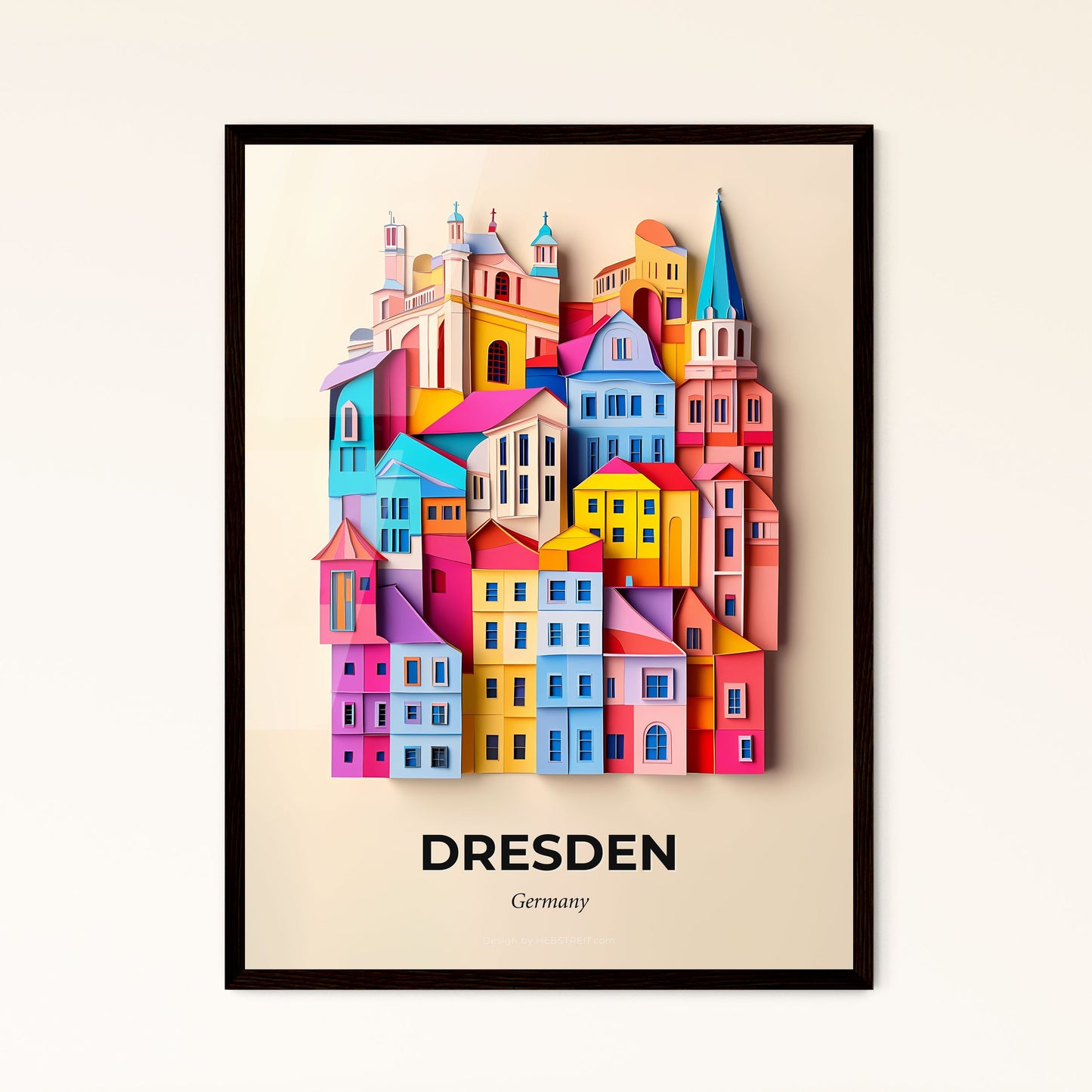 Vivid Dresden, Germany - a colorful city with a clock tower on top of it