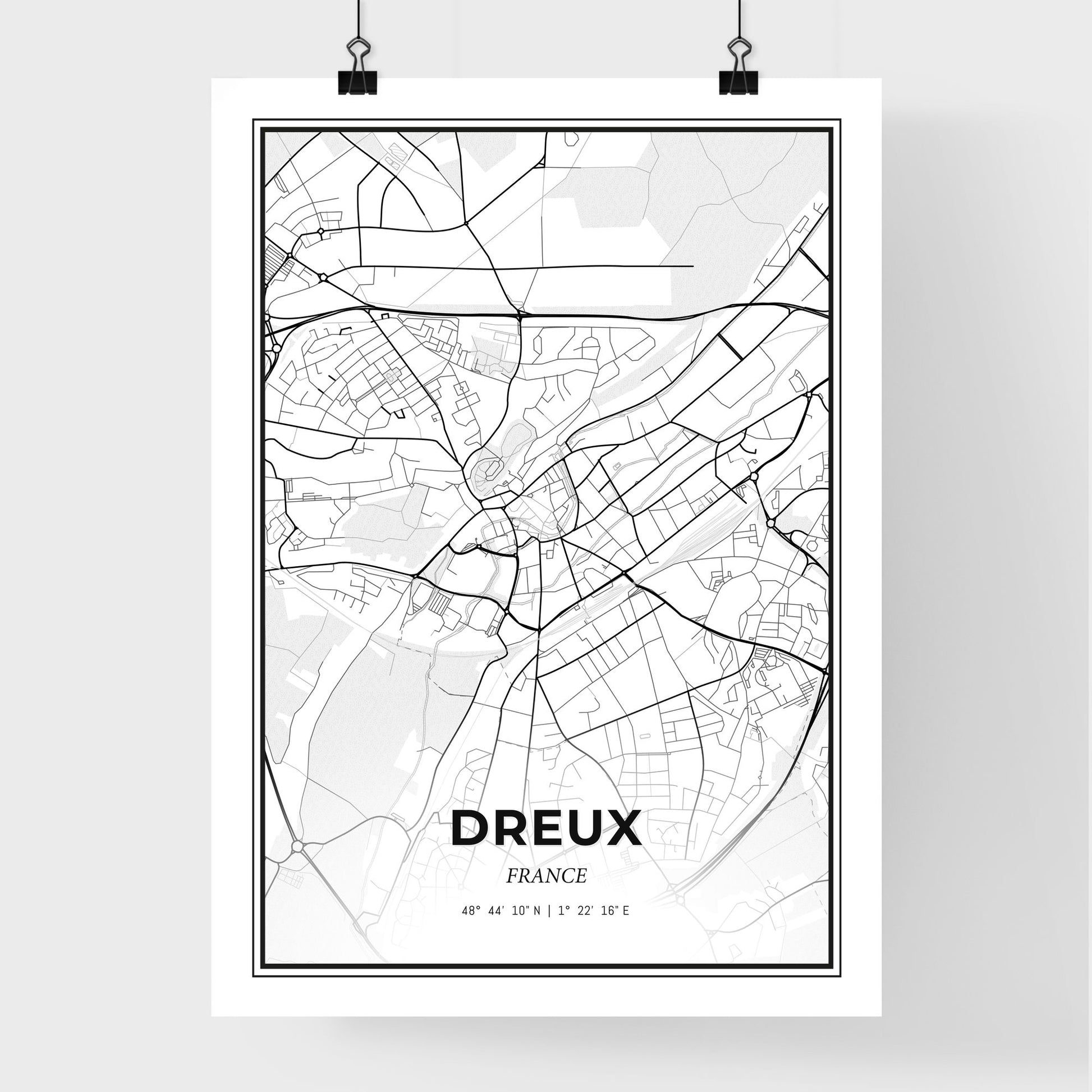 Dreux France - Premium City Map Poster