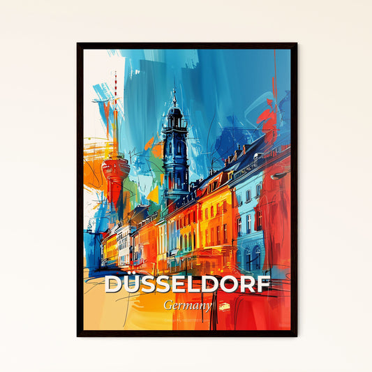 Vibrant Düsseldorf, Germany - A Painting Of A City