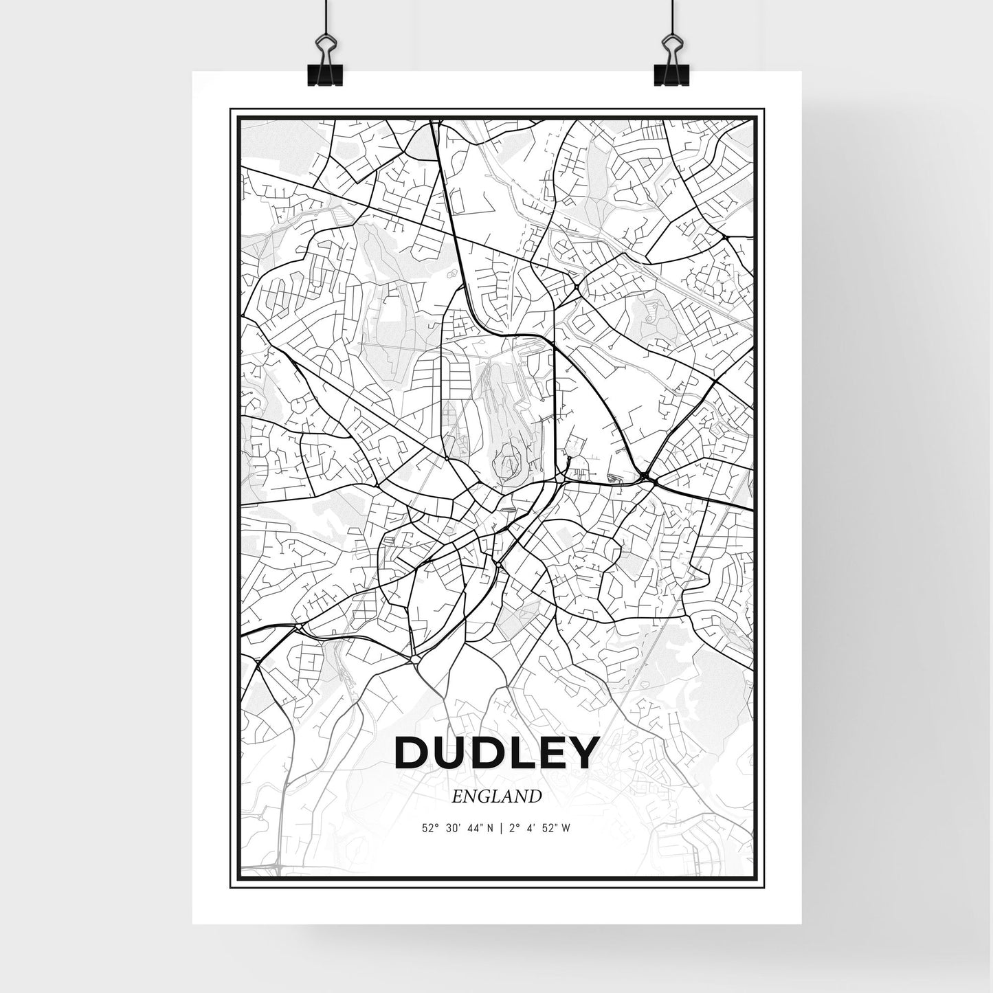 Dudley England - Premium City Map Poster