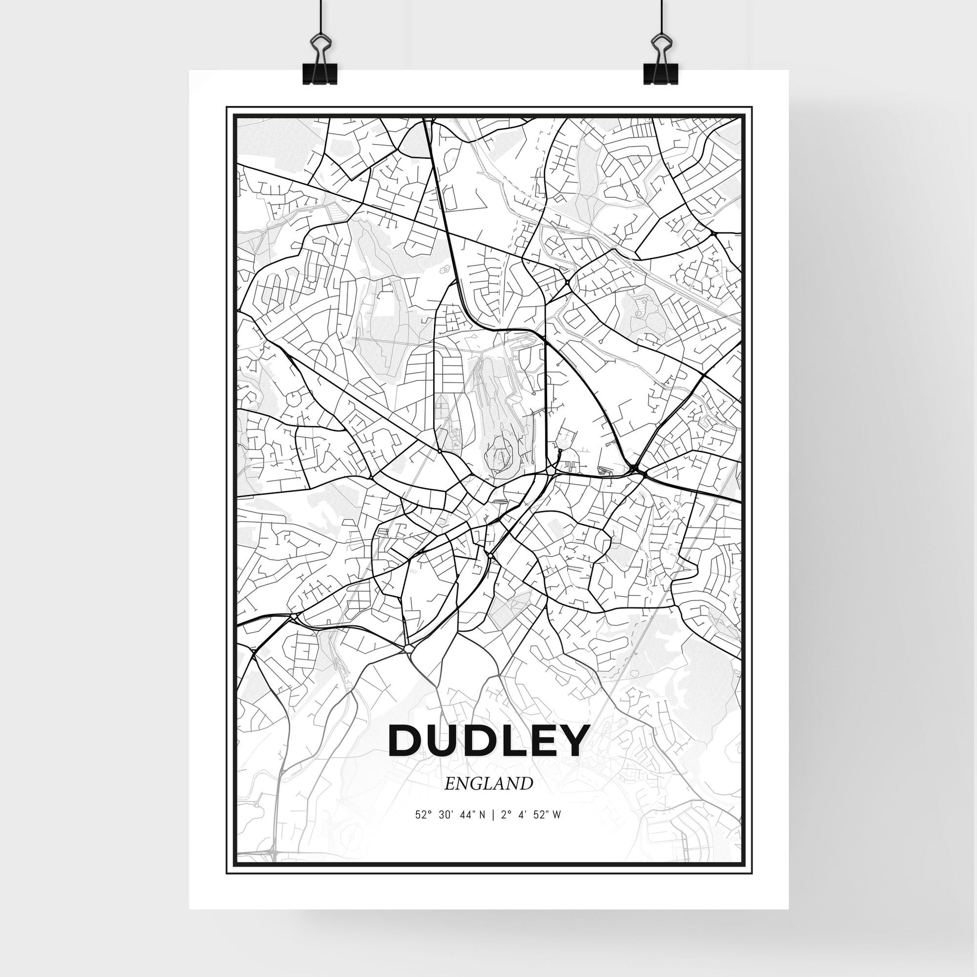 Dudley England - Premium City Map Poster