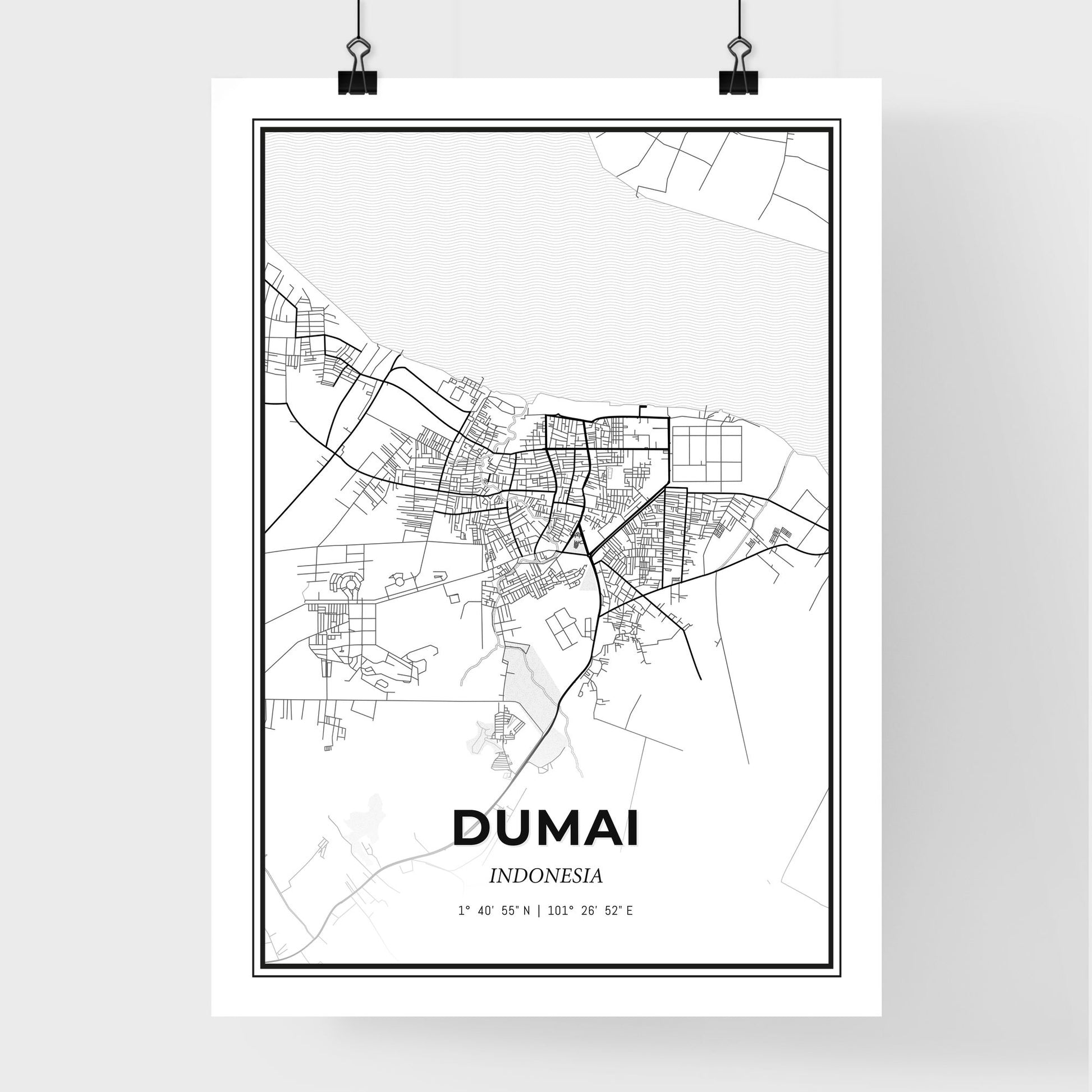 Dumai Indonesia - Premium City Map Poster