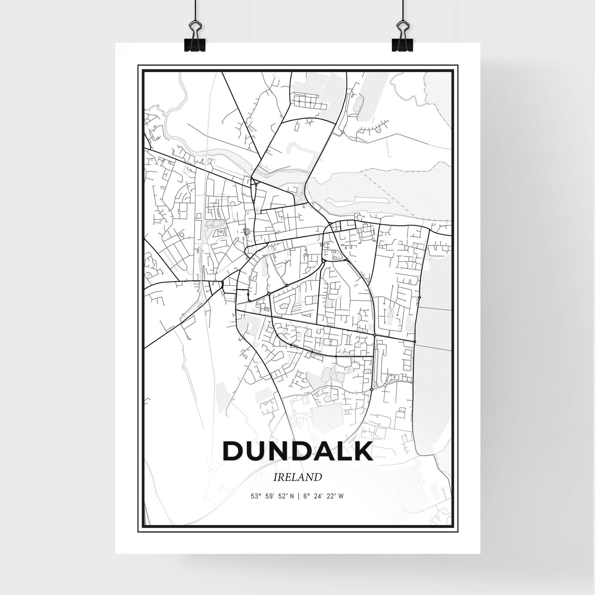 Dundalk Ireland - Premium City Map Poster