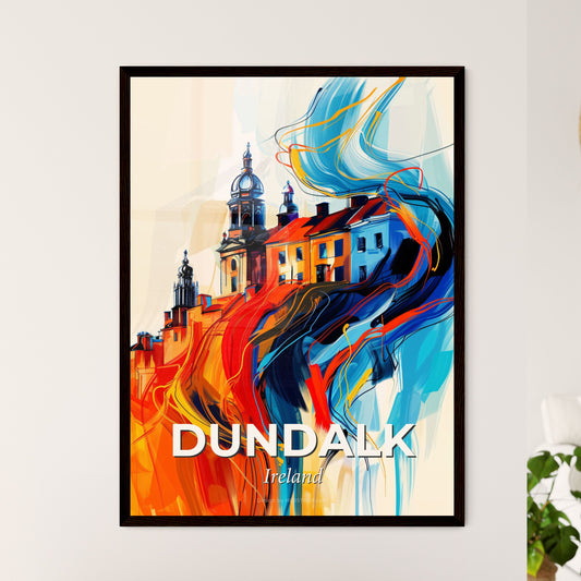 Vibrant Dundalk, Ireland - A Colorful Painting Of Buildings