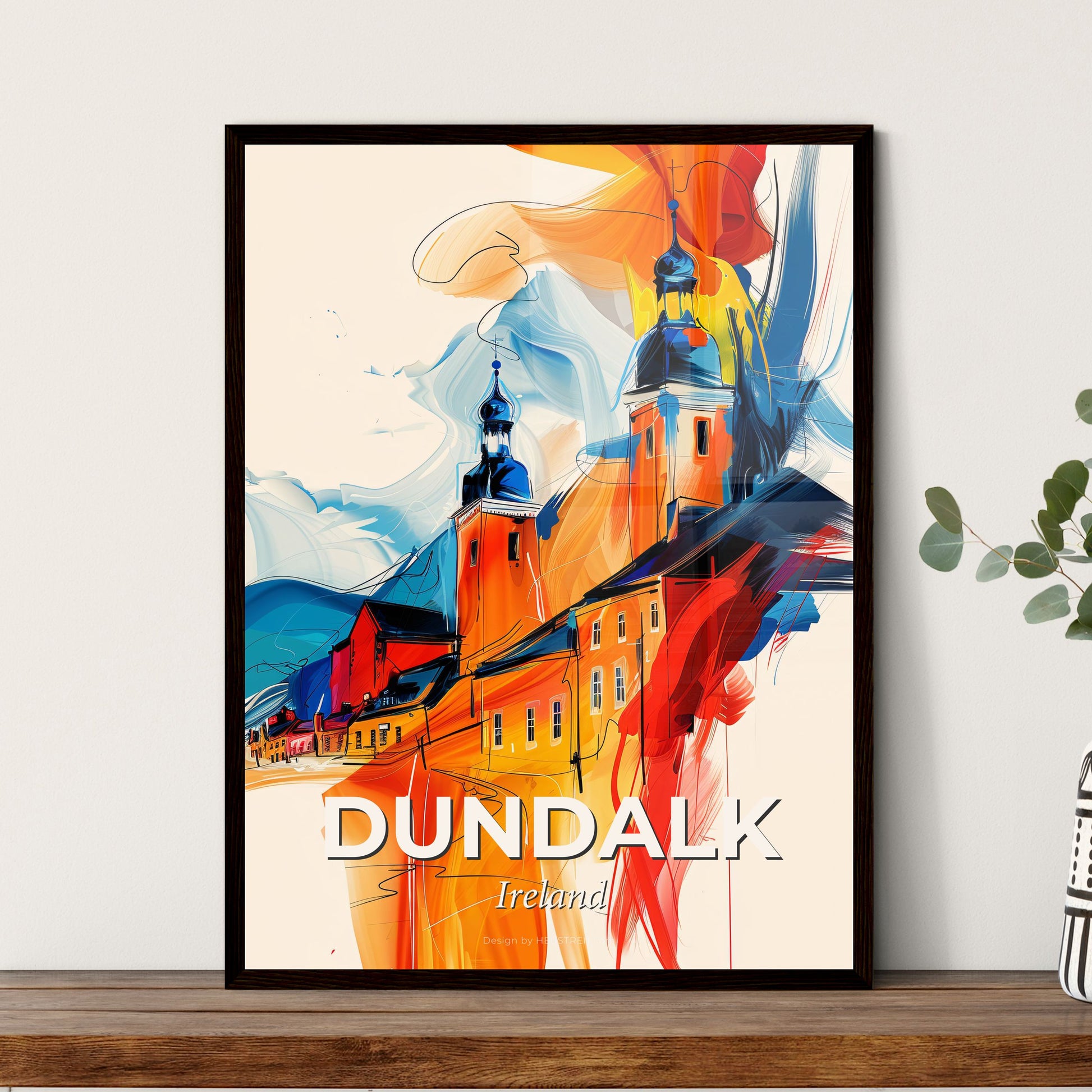 Vibrant Dundalk, Ireland - A Painting Of A Building