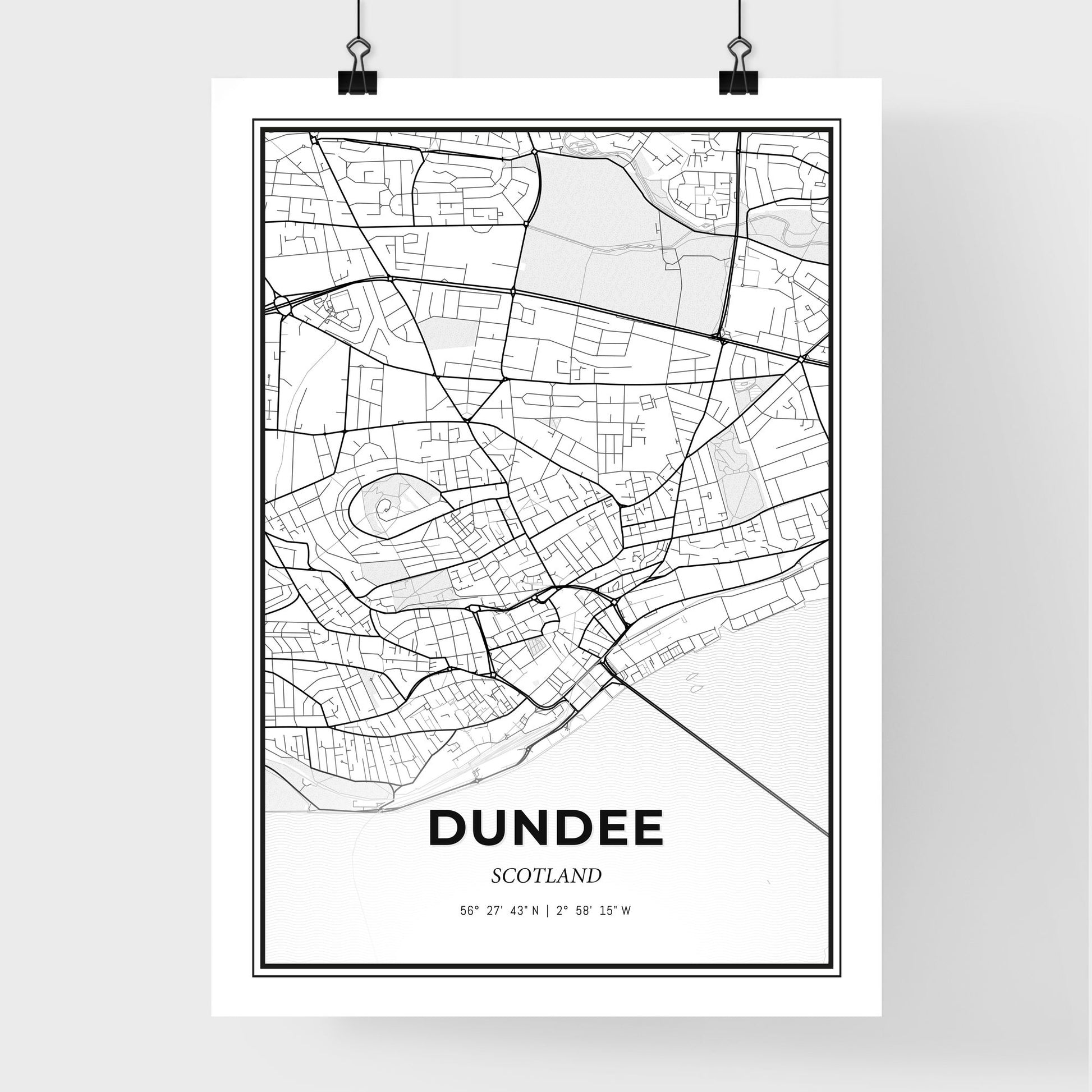 Dundee Scotland - Premium City Map Poster