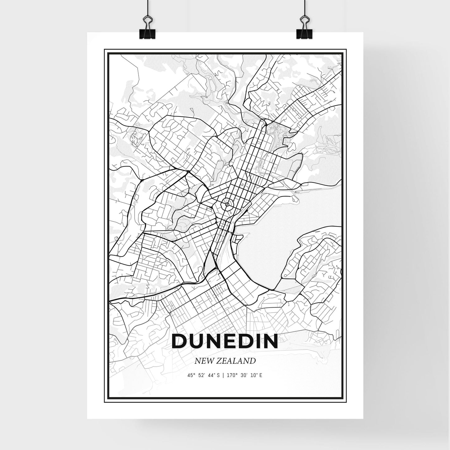 Dunedin New Zealand - Premium City Map Poster