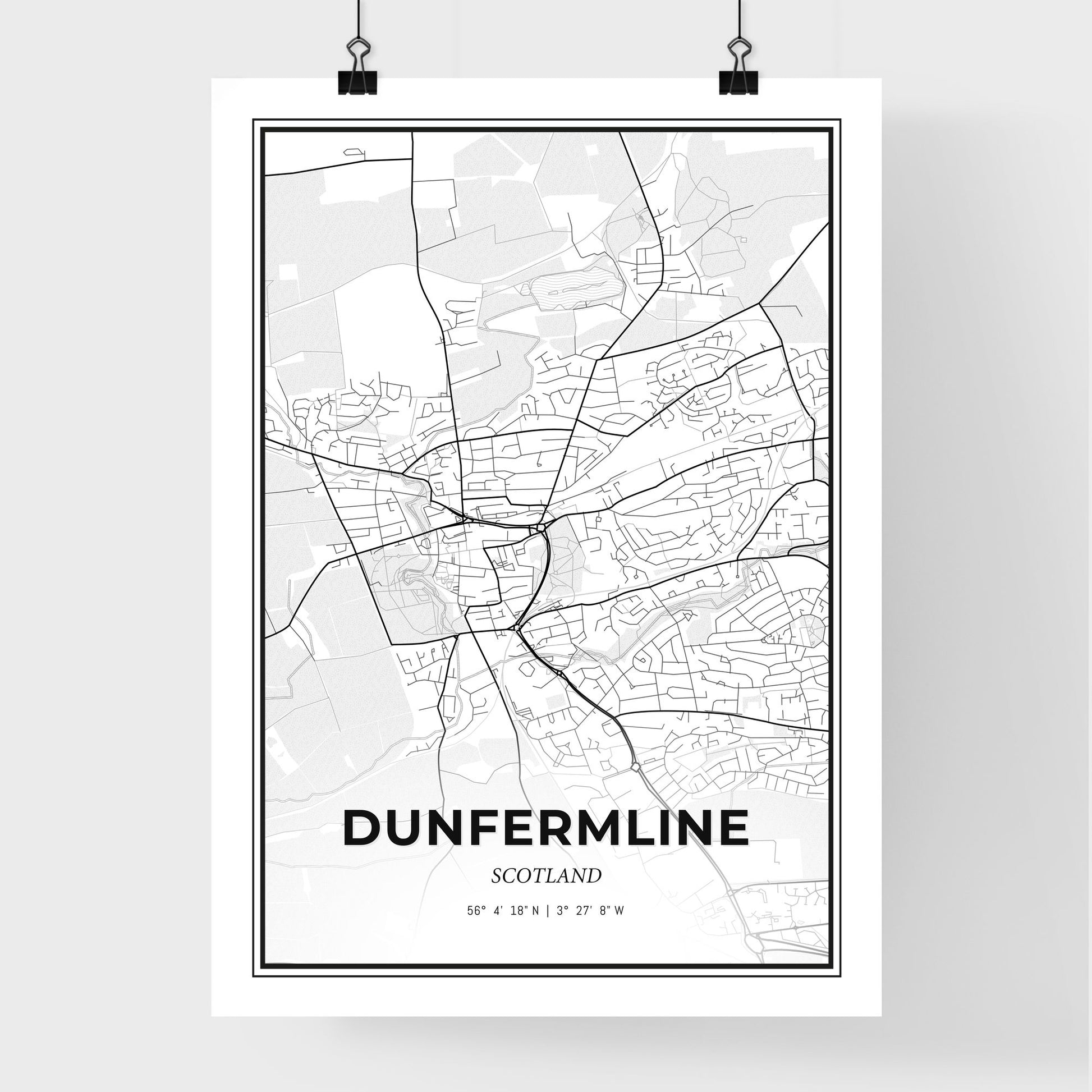 Dunfermline Scotland - Premium City Map Poster