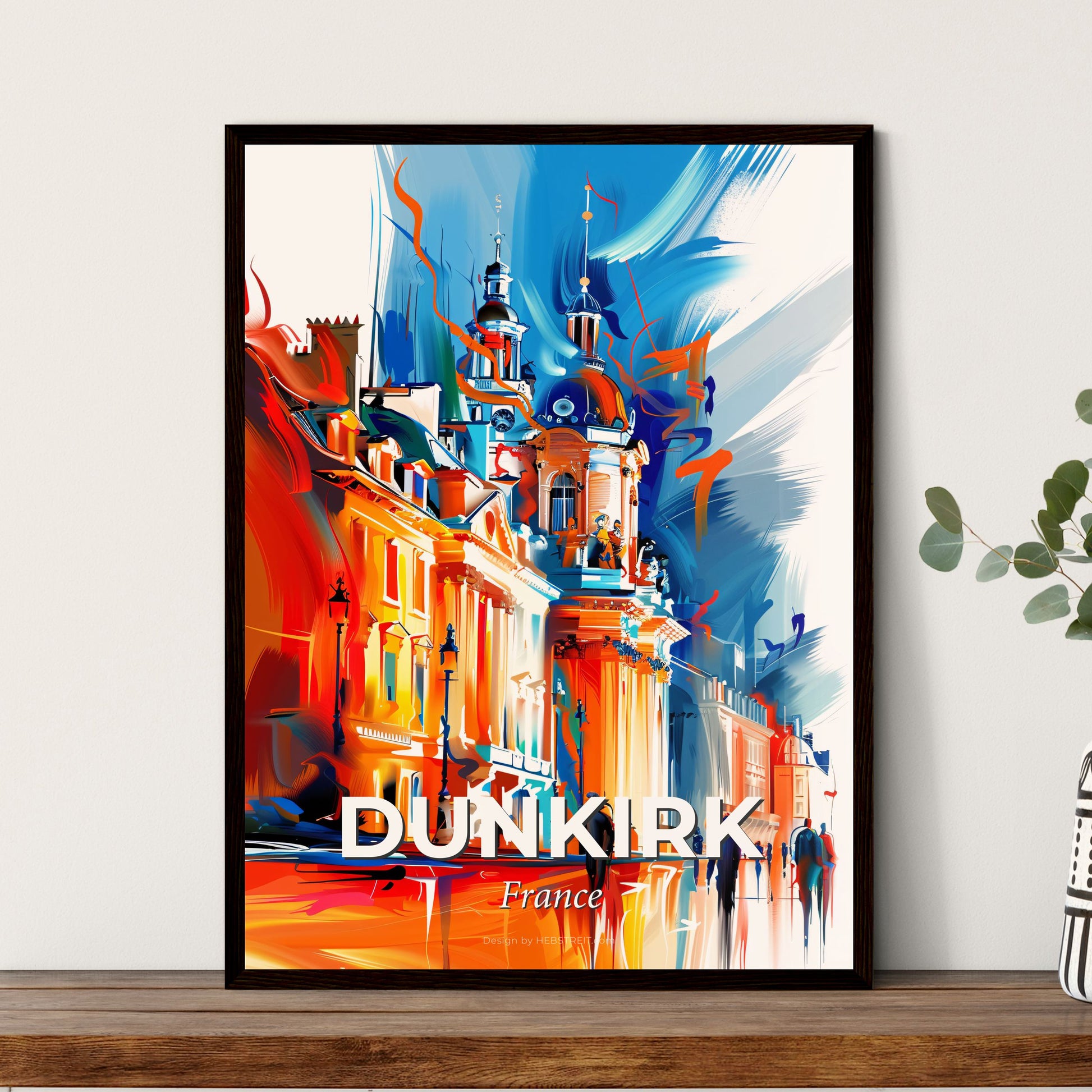 Vibrant Dunkirk, France - A Painting Of A Building