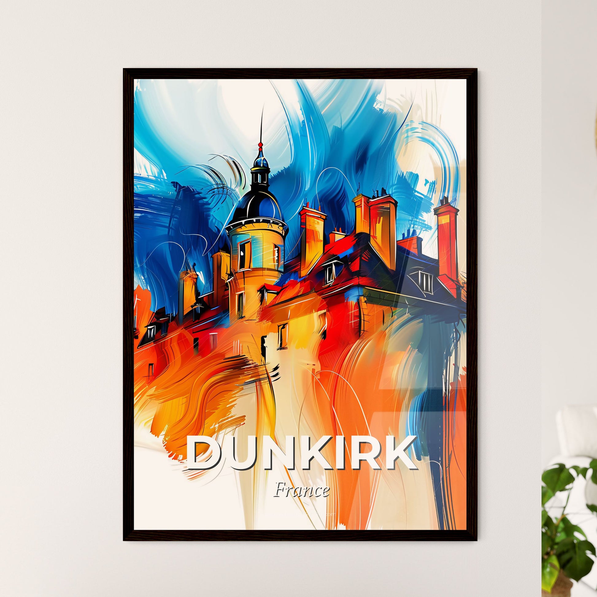 Vibrant Dunkirk, France - A Painting Of A Castle