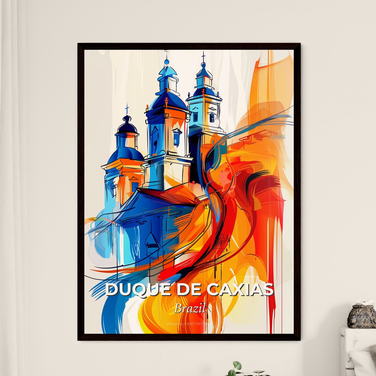 Vibrant Duque De Caxias, Brazil - A Painting Of A Building