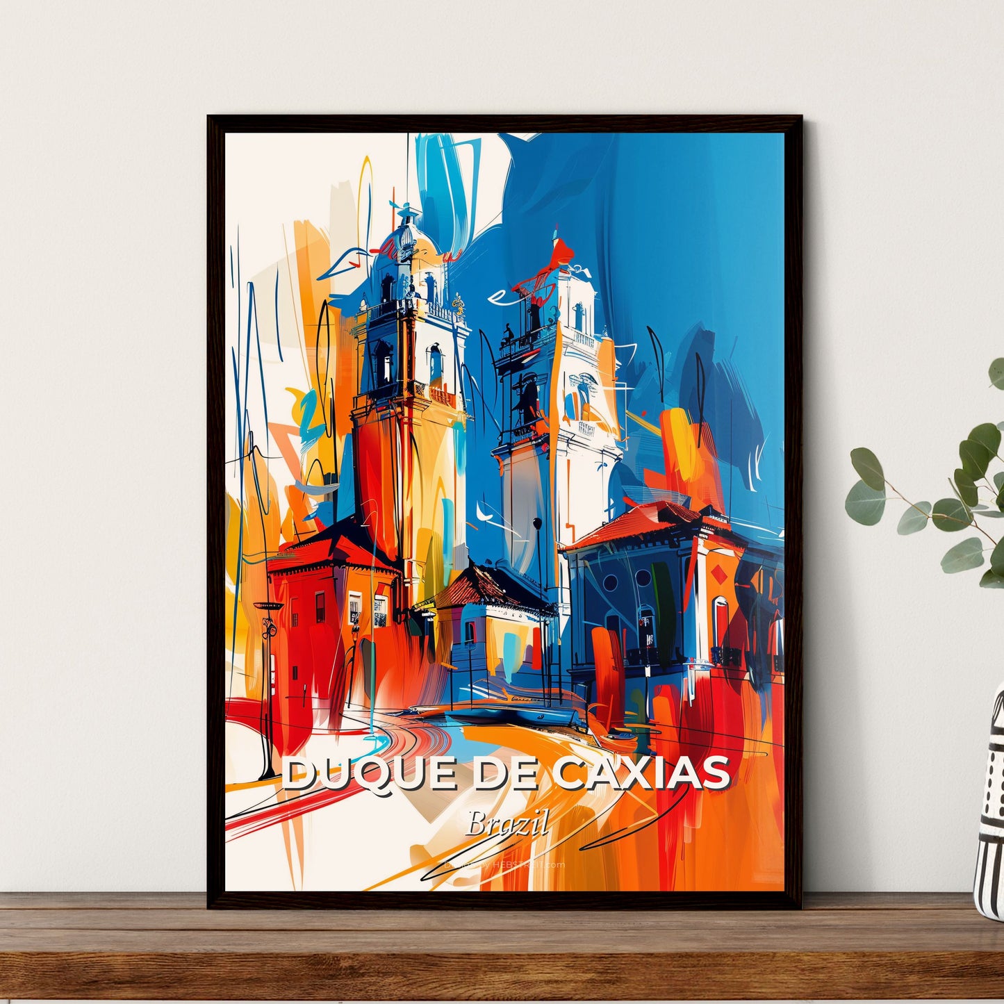 Vibrant Duque De Caxias, Brazil - A Painting Of A City