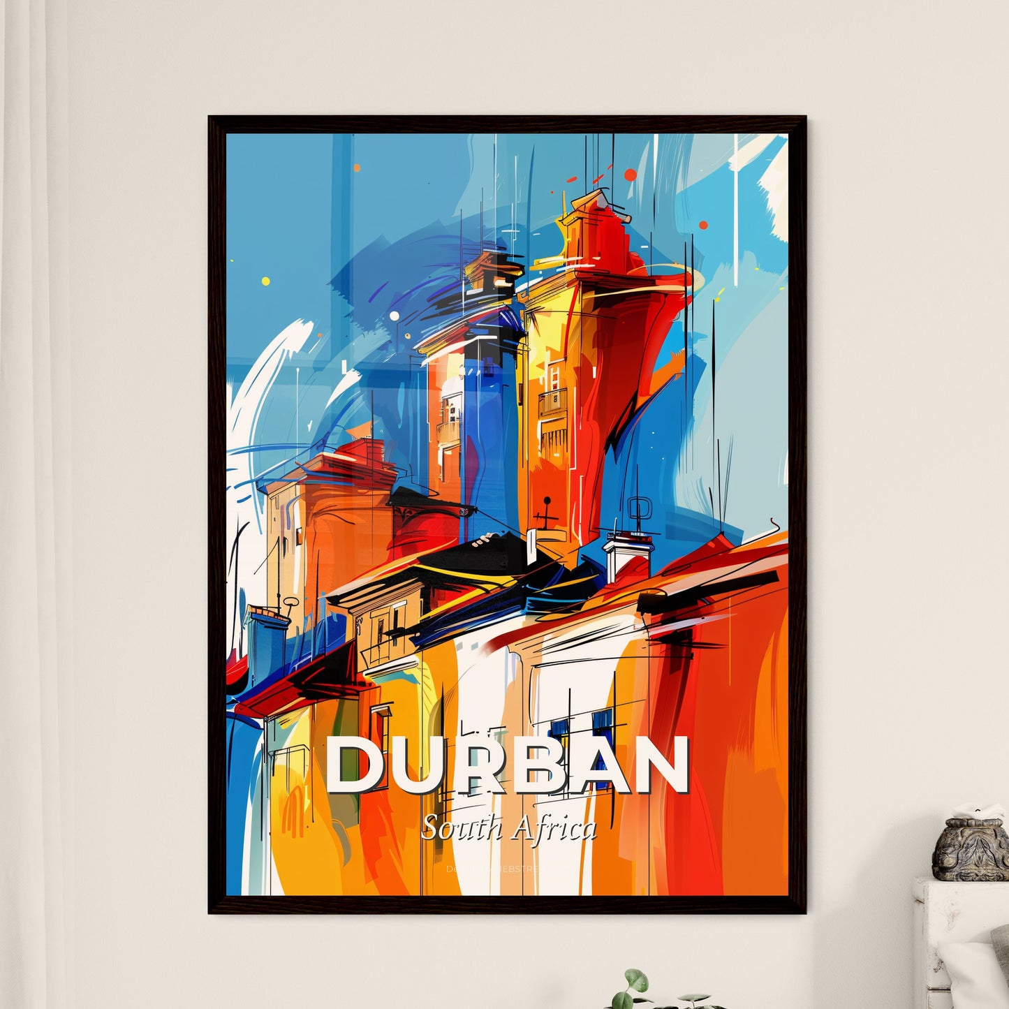 Vibrant Durban, South Africa - A Colorful Building With Towers