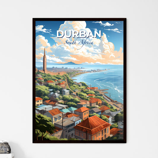 Panoramic Art of Durban Skyline, South Africa, Depicting a Vibrant City by the Ocean Default Title