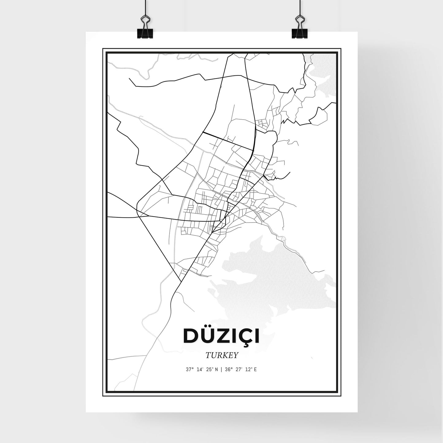 Düziçi Turkey - Premium City Map Poster