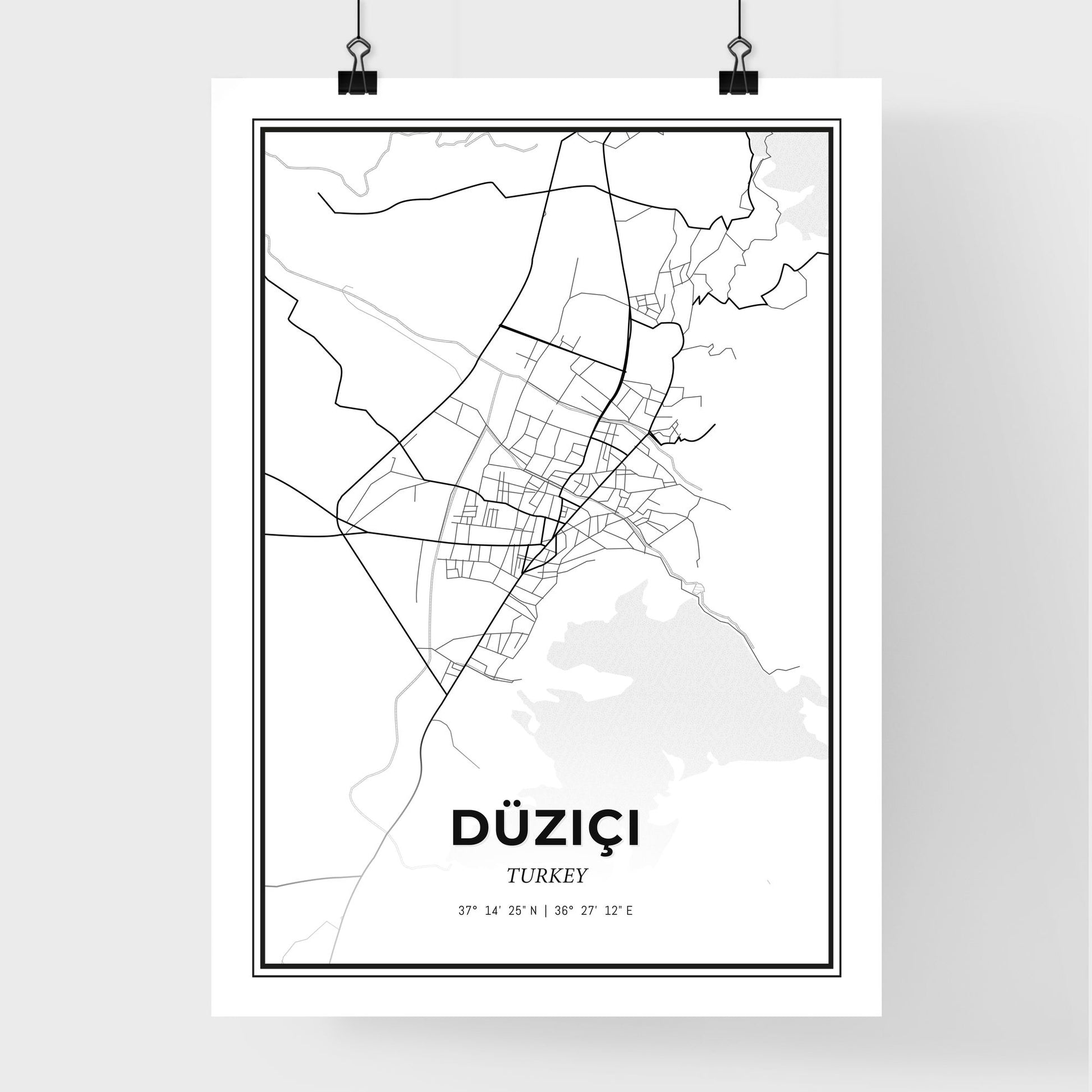 Düziçi Turkey - Premium City Map Poster