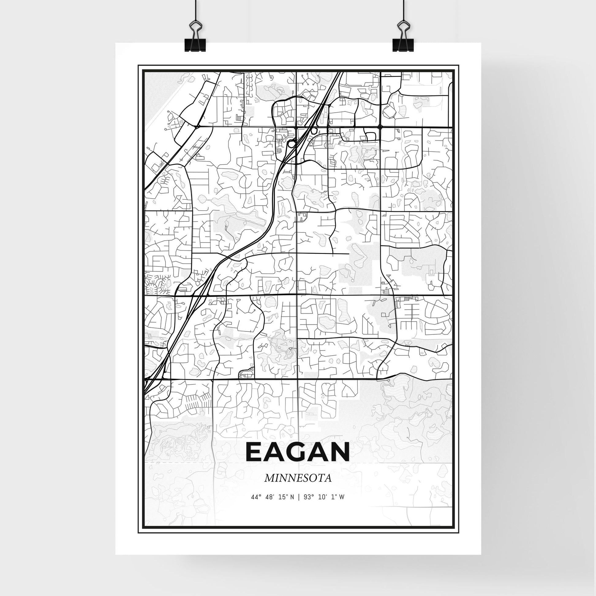 Eagan Minnesota - Premium City Map Poster