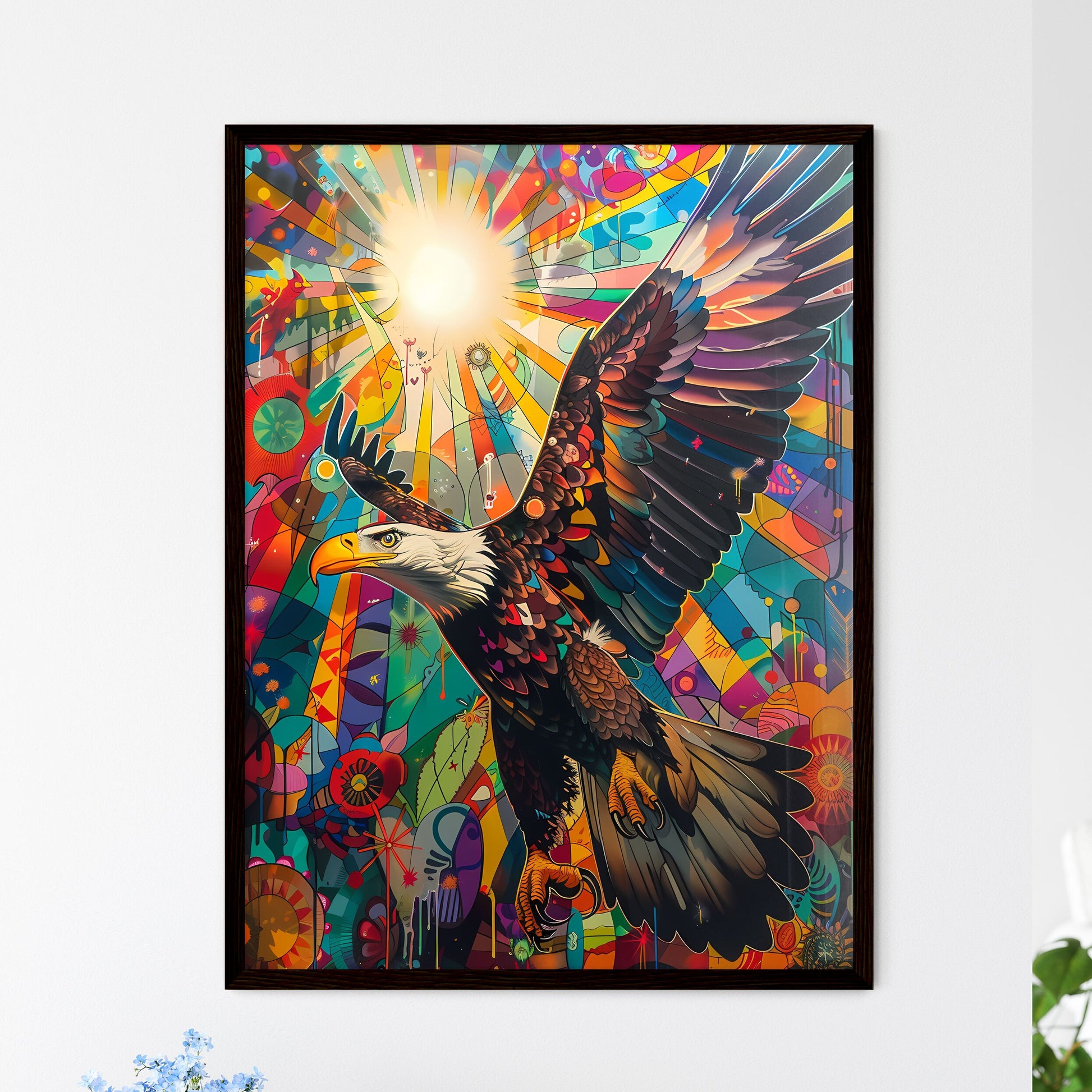Psychedelic Eagle Painting: V Wall Art