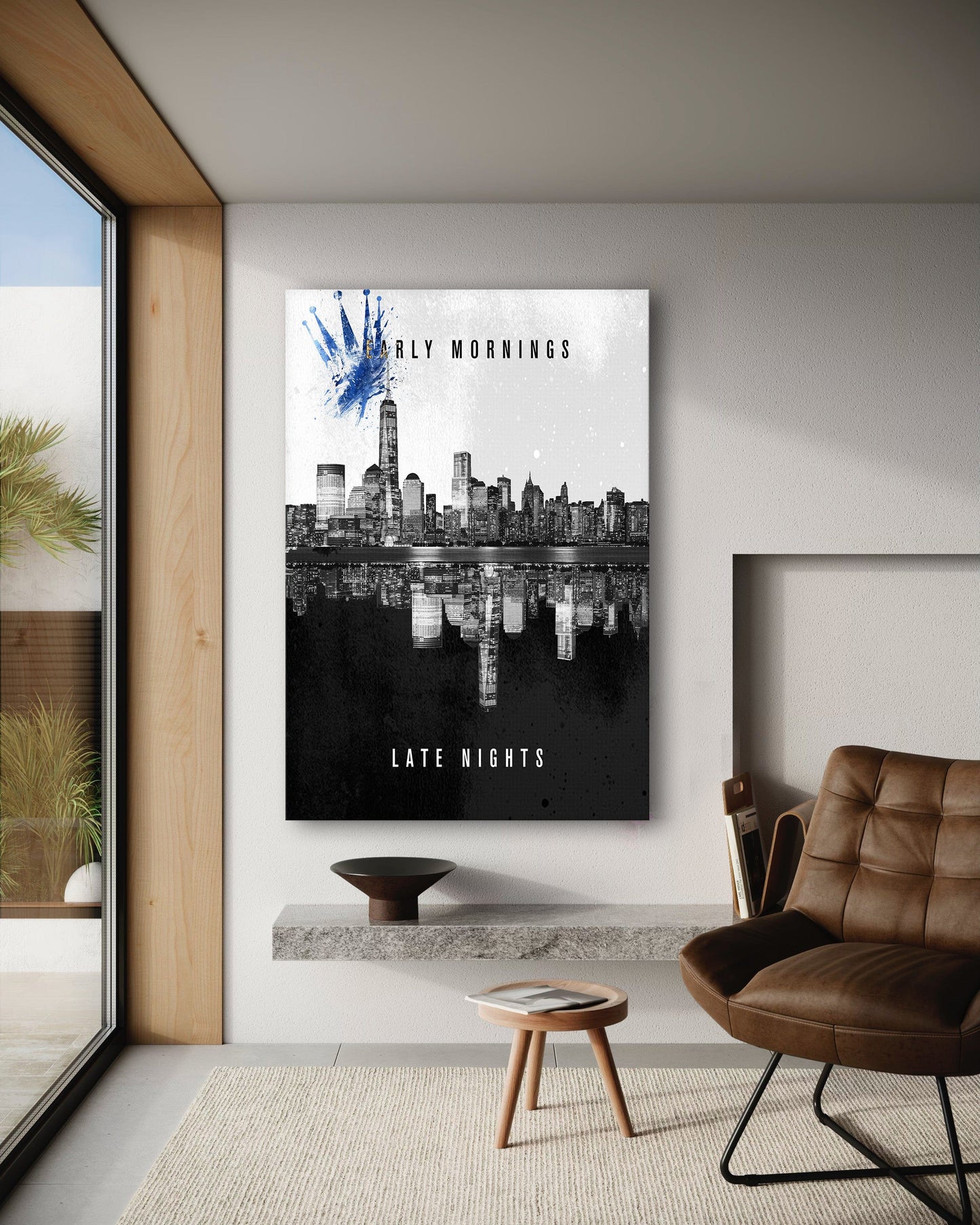 Early Mornings Late Nights - Leinwandbild Motivation