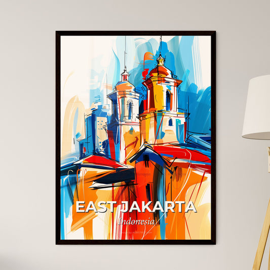 Vibrant East Jakarta, Indonesia - A Painting Of A Building