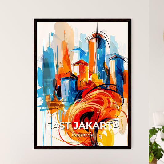 Vibrant East Jakarta, Indonesia - A Colorful Cityscape With A Swirl Of Paint