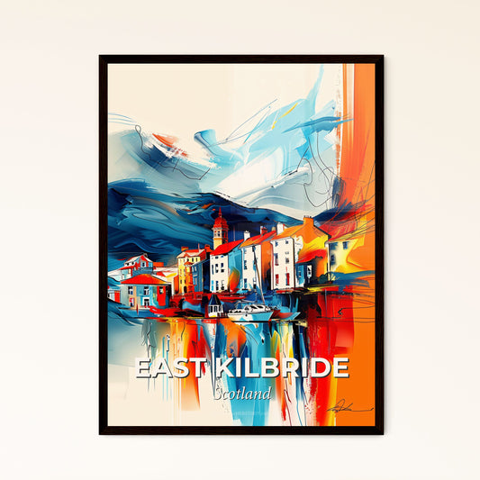 Vibrant East Kilbride, Scotland - A Painting Of A Town