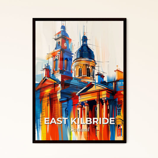 Vibrant East Kilbride, Scotland - A Colorful Building With Towers