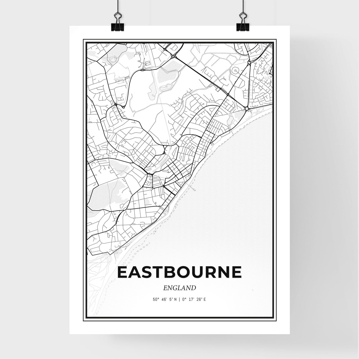 Eastbourne England - Premium City Map Poster