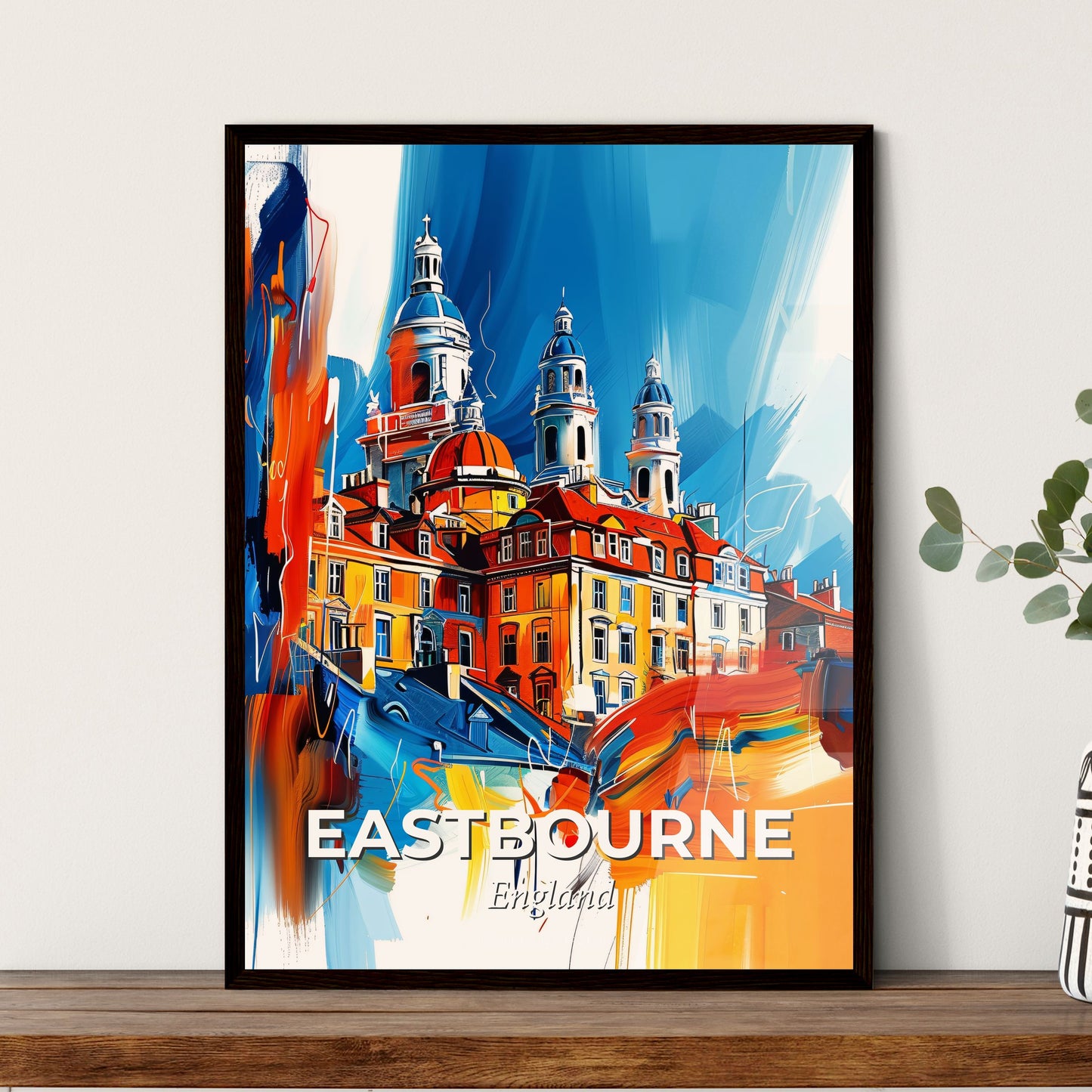 Vibrant Eastbourne, England - A Painting Of A Building