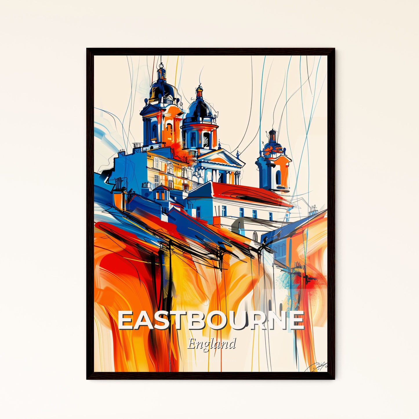 Vibrant Eastbourne, England - A Painting Of A Building