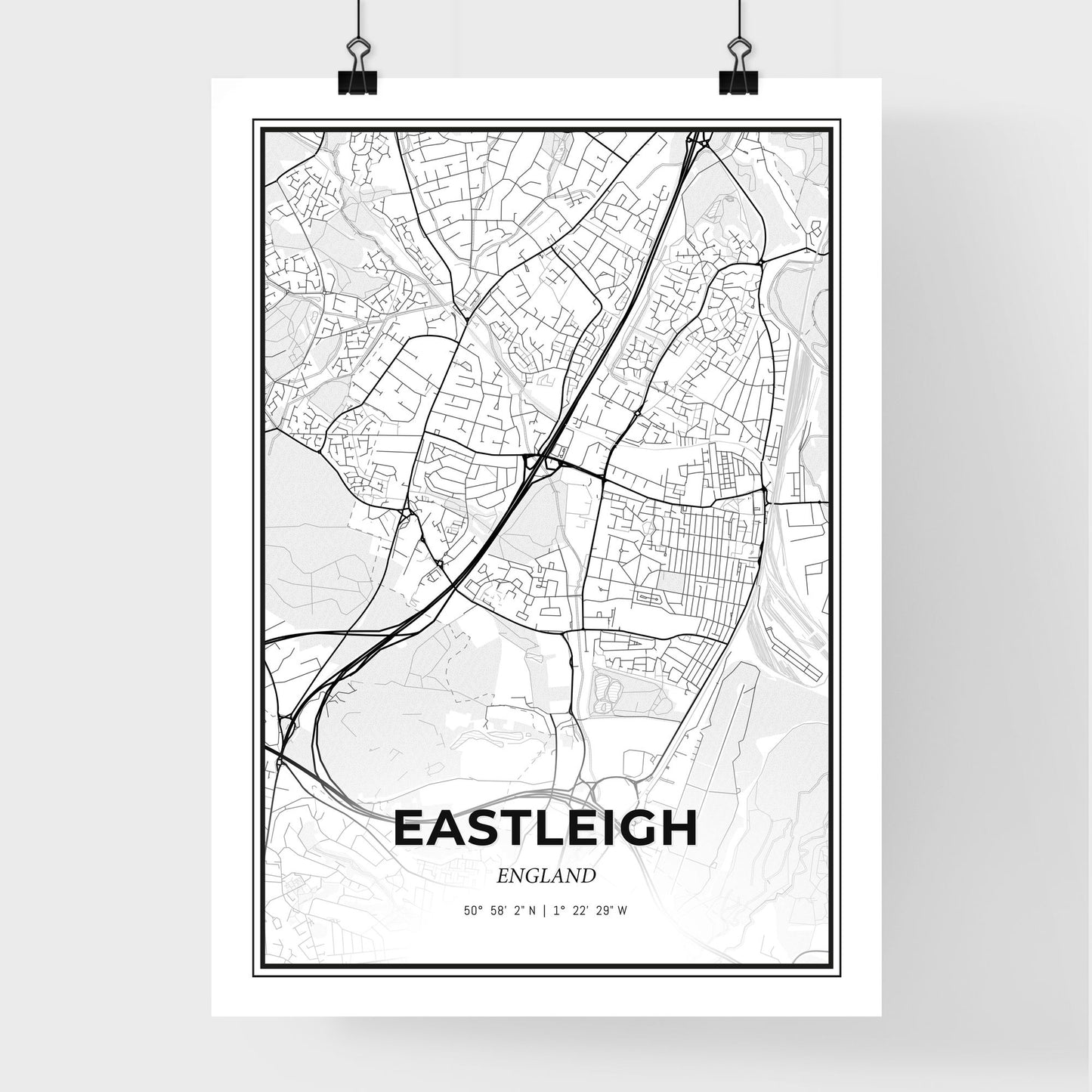 Eastleigh England - Premium City Map Poster