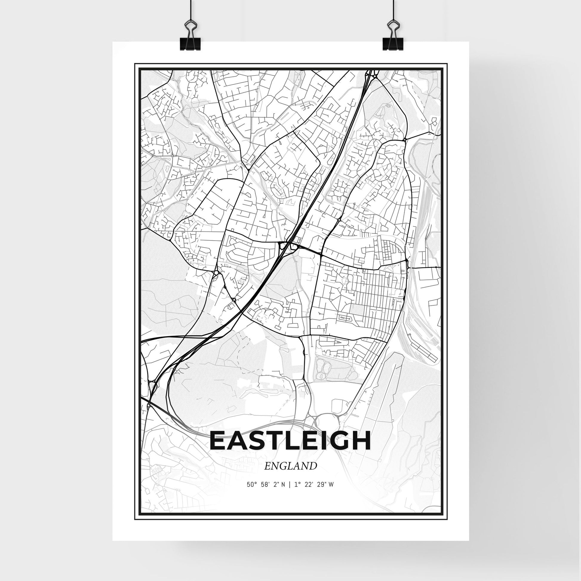 Eastleigh England - Premium City Map Poster