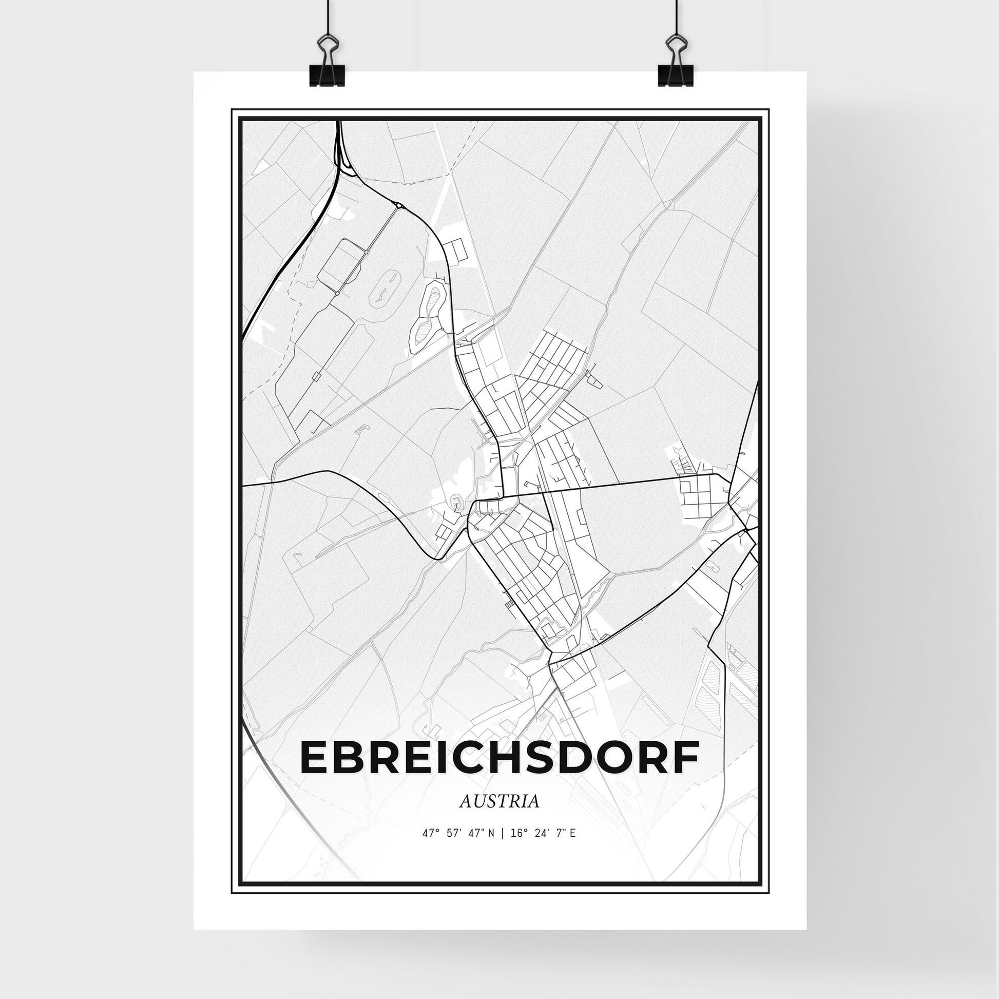 Ebreichsdorf Austria - Premium City Map Poster