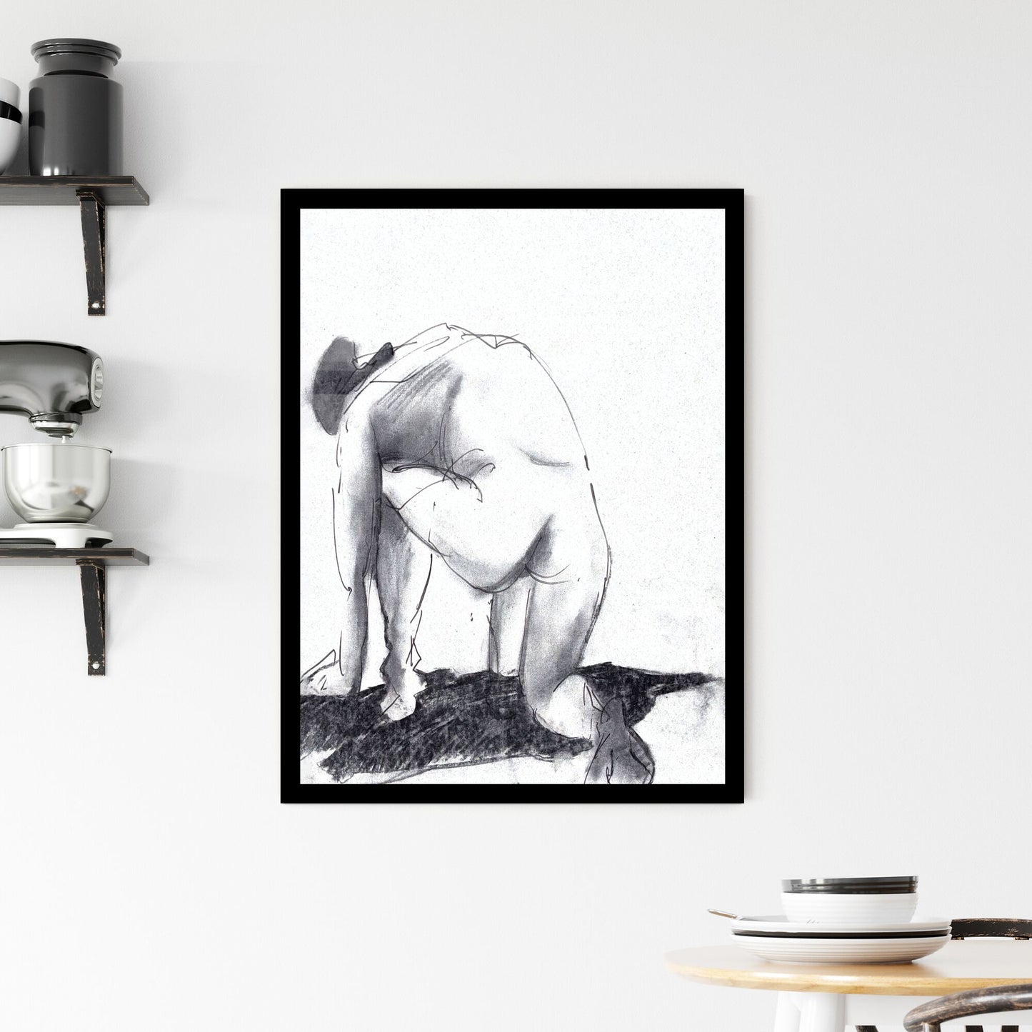 Echoes of Solitude: The Weight of Unseen Thoughts Framed Print