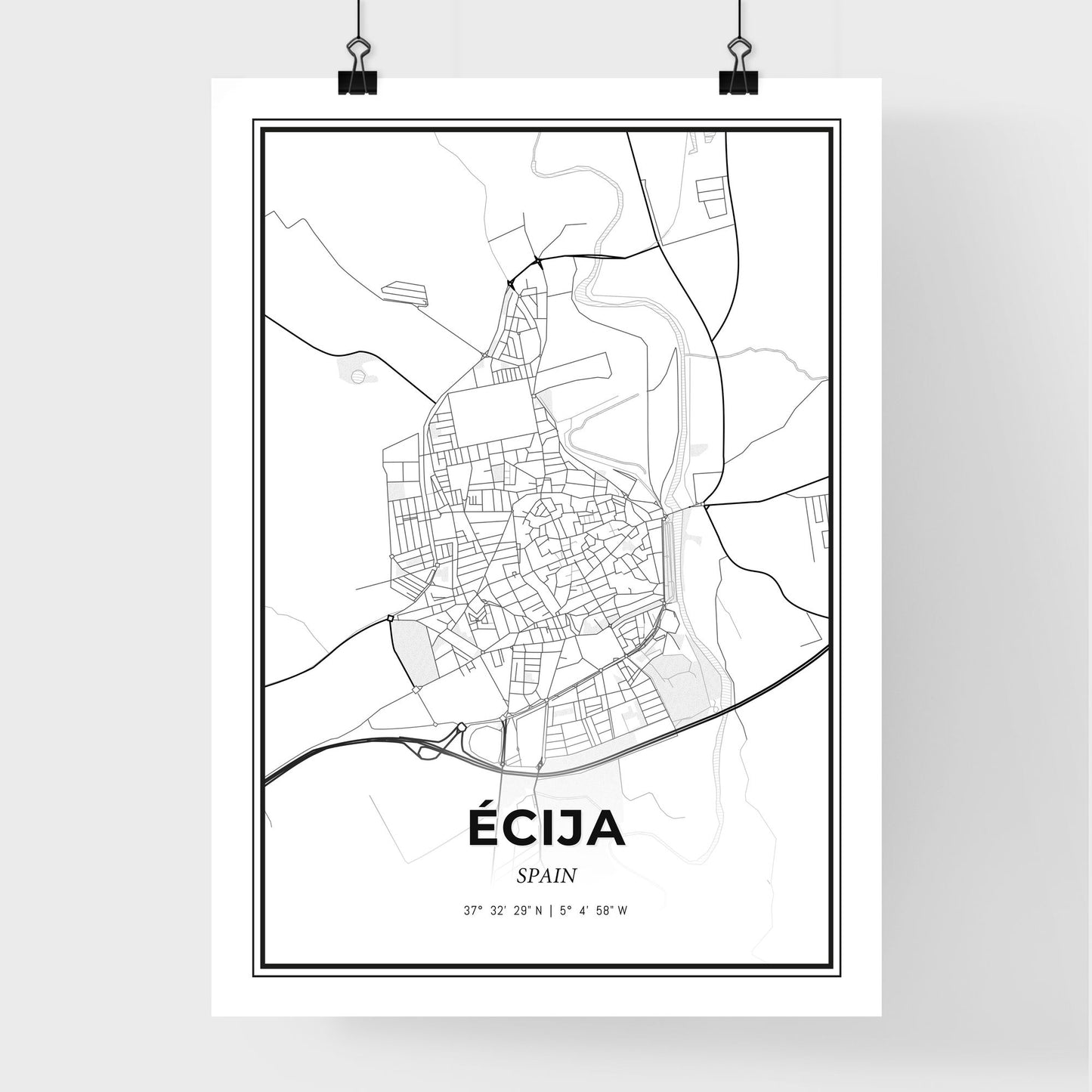 Écija Spain - Premium City Map Poster