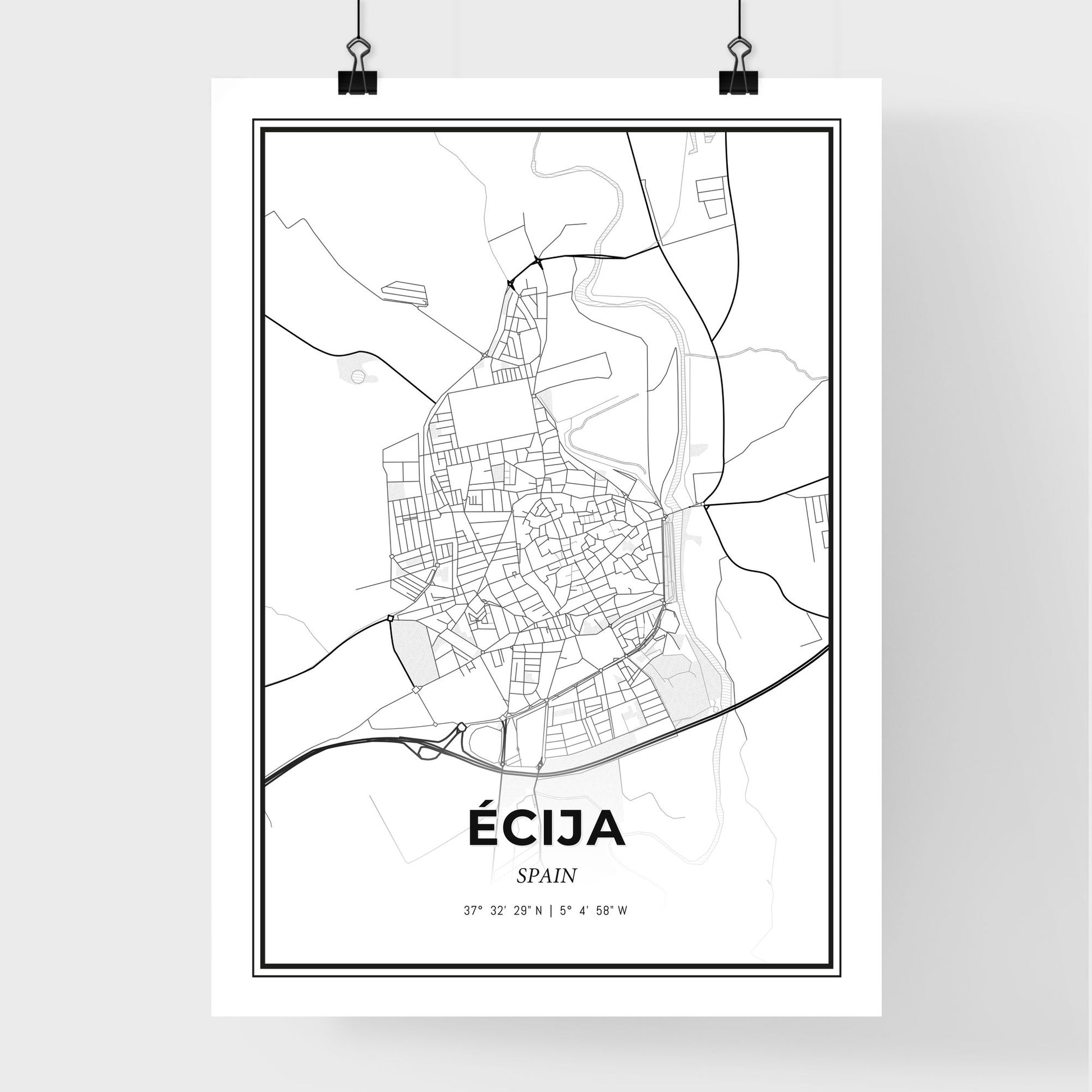 Écija Spain - Premium City Map Poster