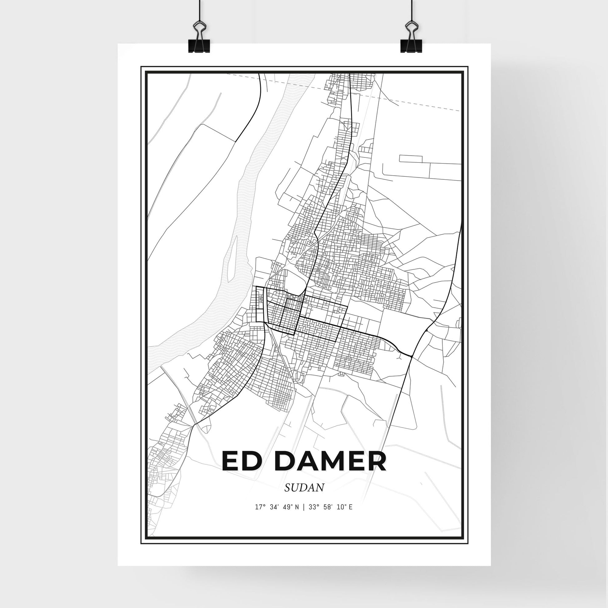 Ed Damer Sudan - Premium City Map Poster