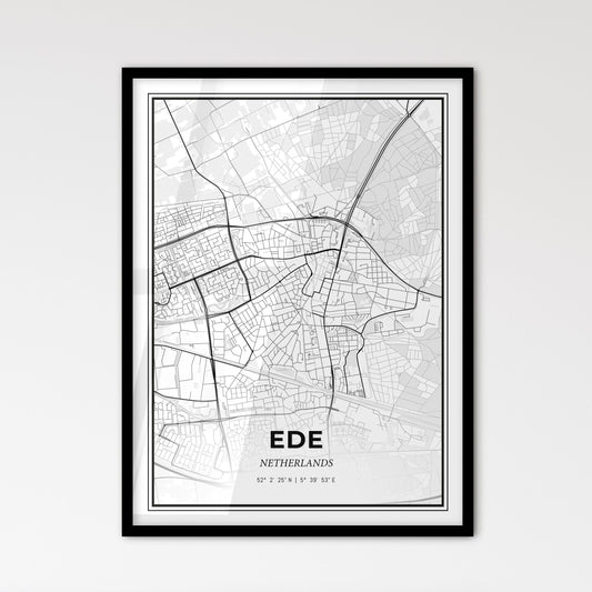  Ede Netherlands - Scandinavian Style City Map for Modern Home Decor