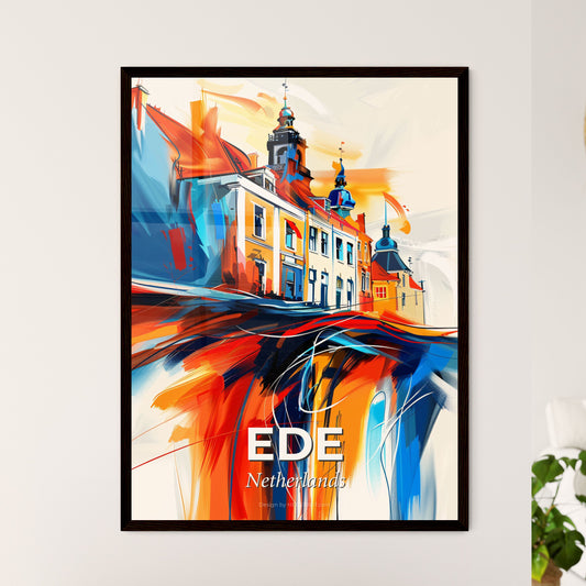 Vibrant Ede, Netherlands - A Painting Of A Building