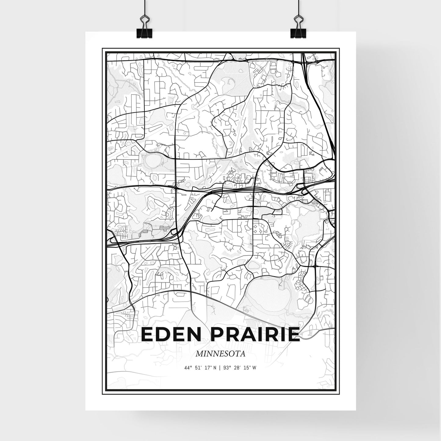 Eden Prairie Minnesota - Premium City Map Poster