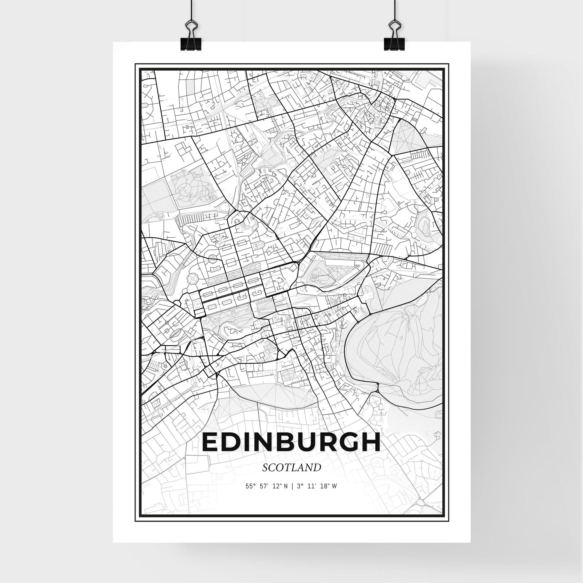 Edinburgh Scotland - Premium City Map Poster