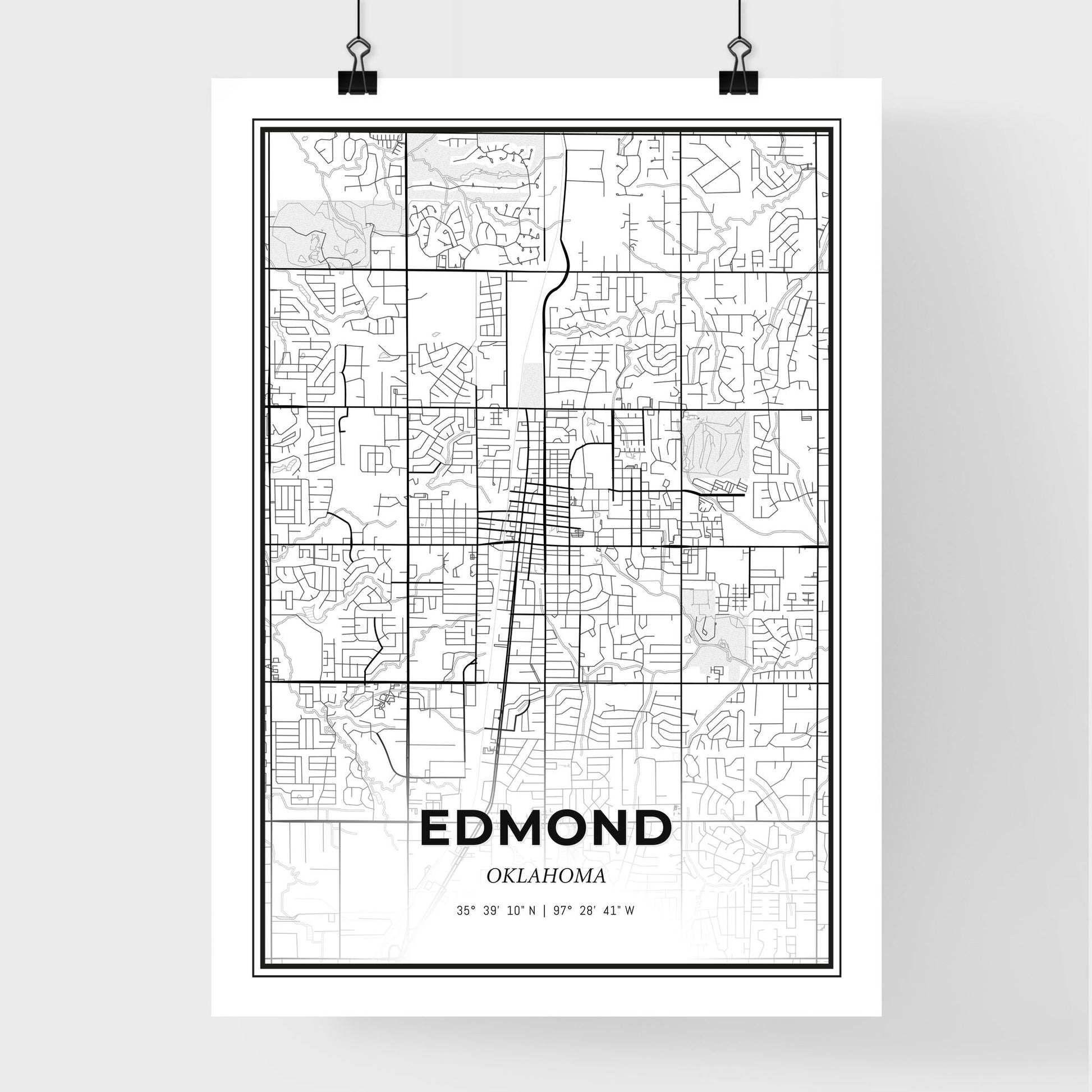 Edmond Oklahoma - Premium City Map Poster