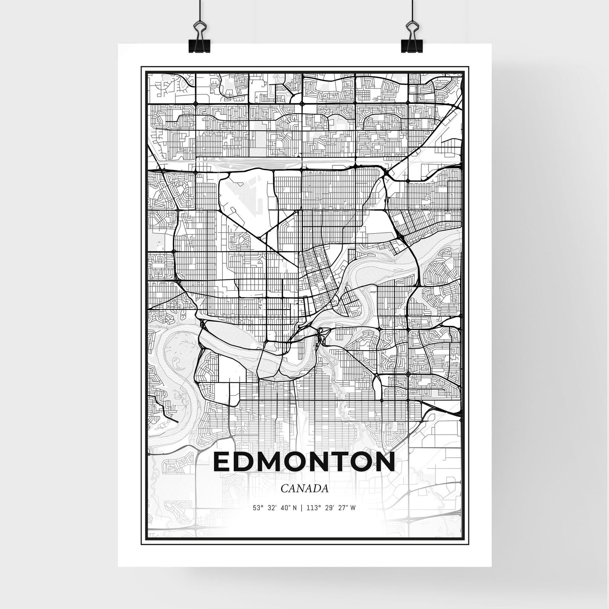 Edmonton Canada - Premium City Map Poster