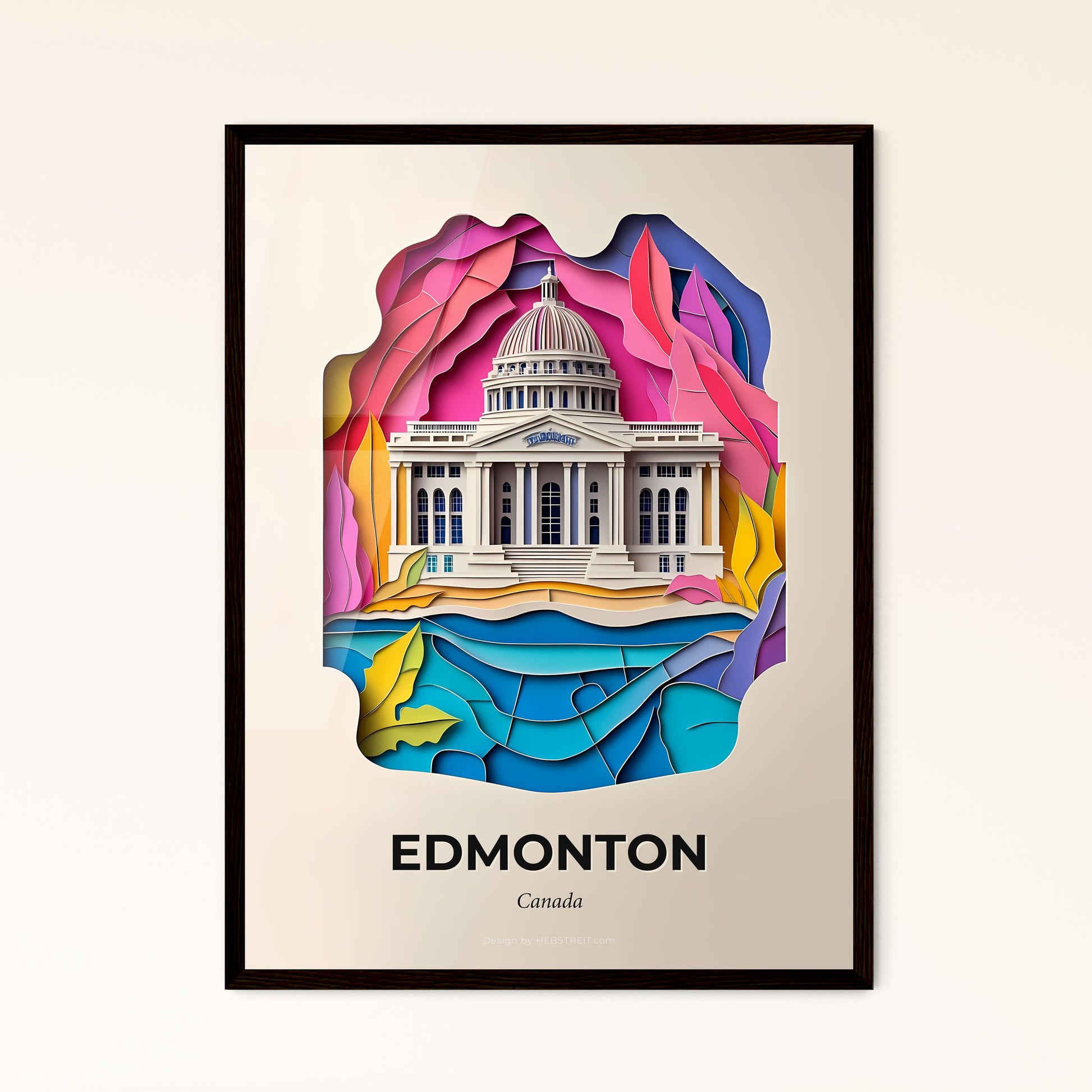 Vivid Edmonton, Canada - a paper cut of a building with a dome