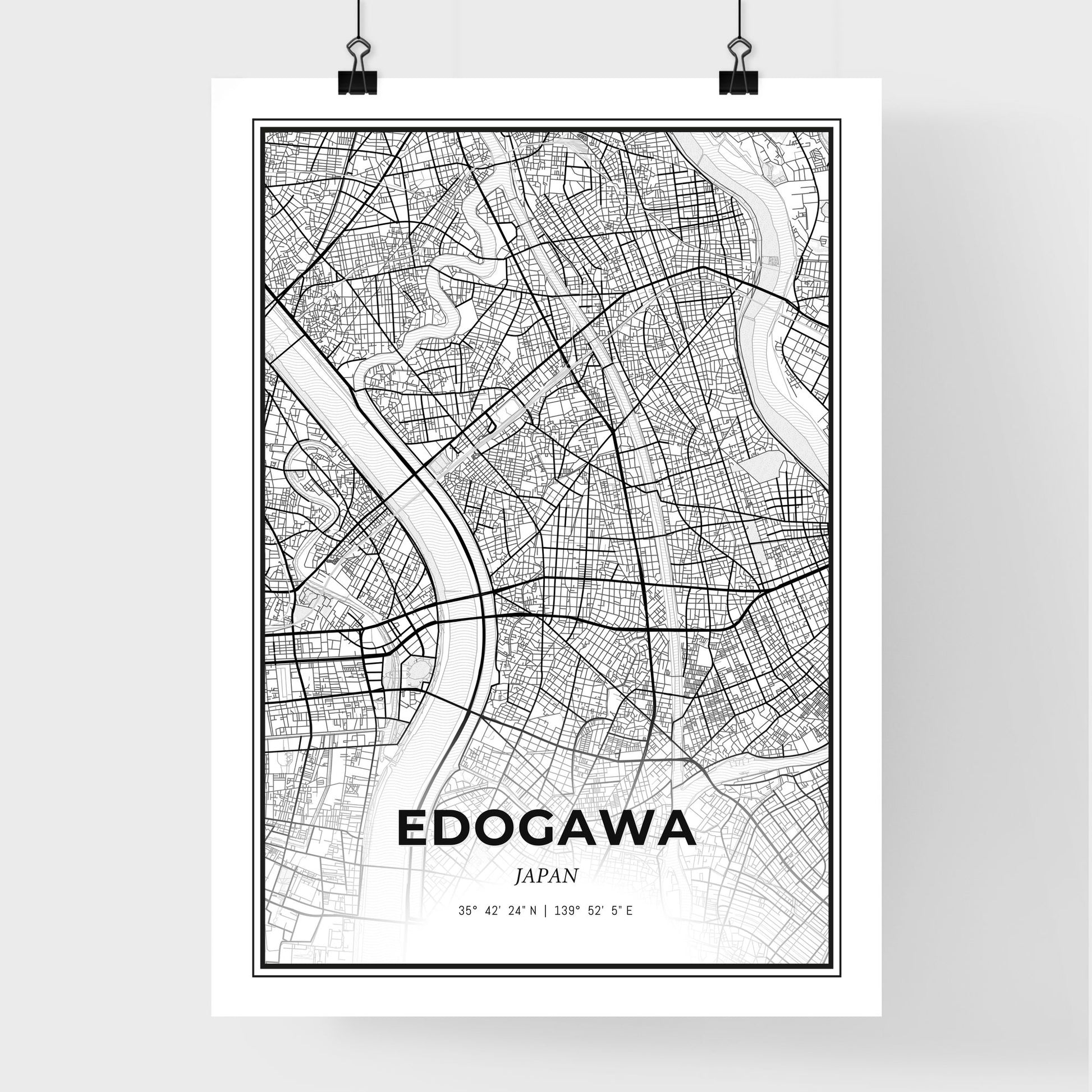 Edogawa Japan - Premium City Map Poster