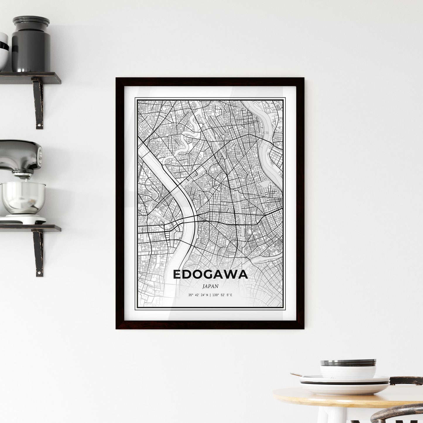 Edogawa Japan - Minimal City Map