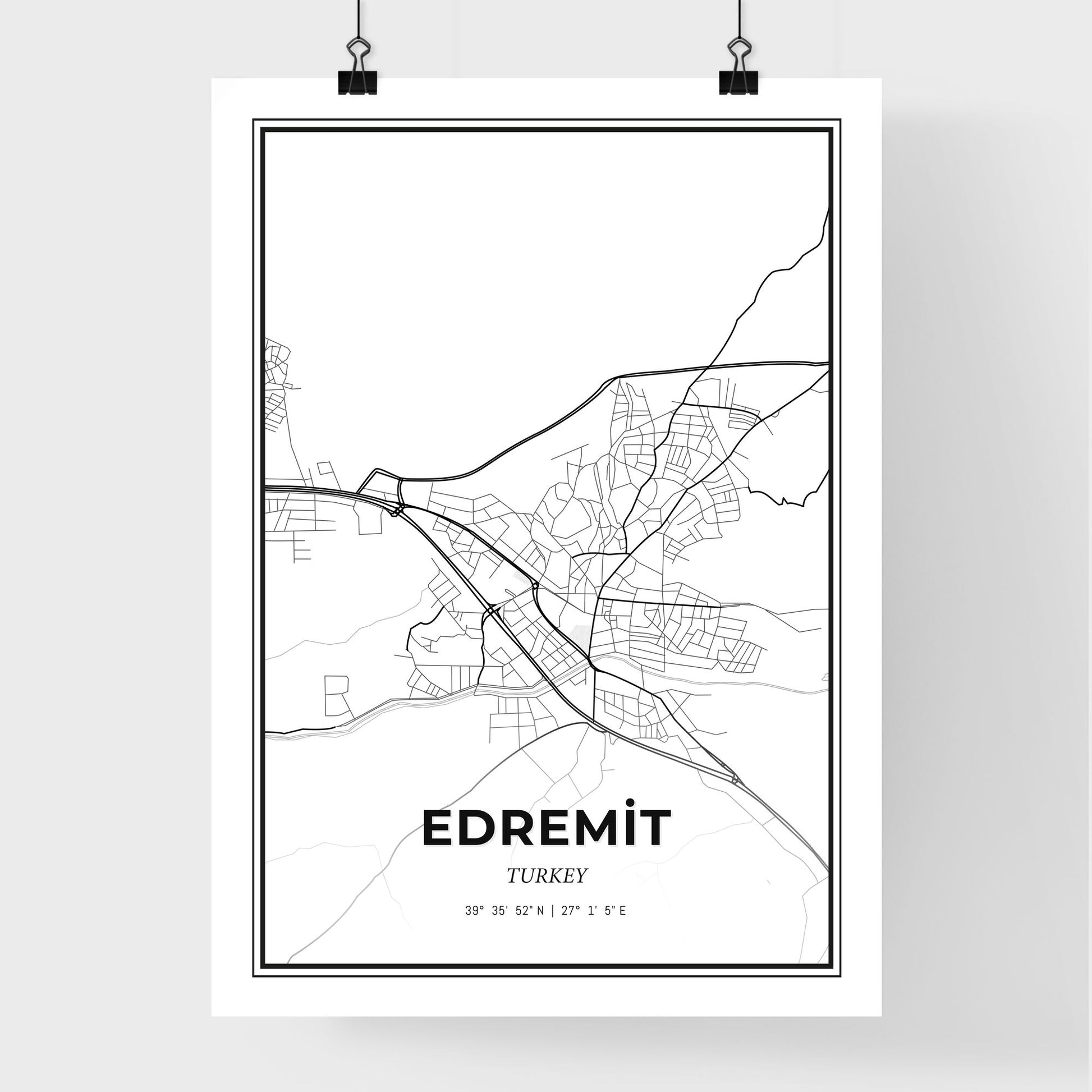 Edremit Turkey - Premium City Map Poster