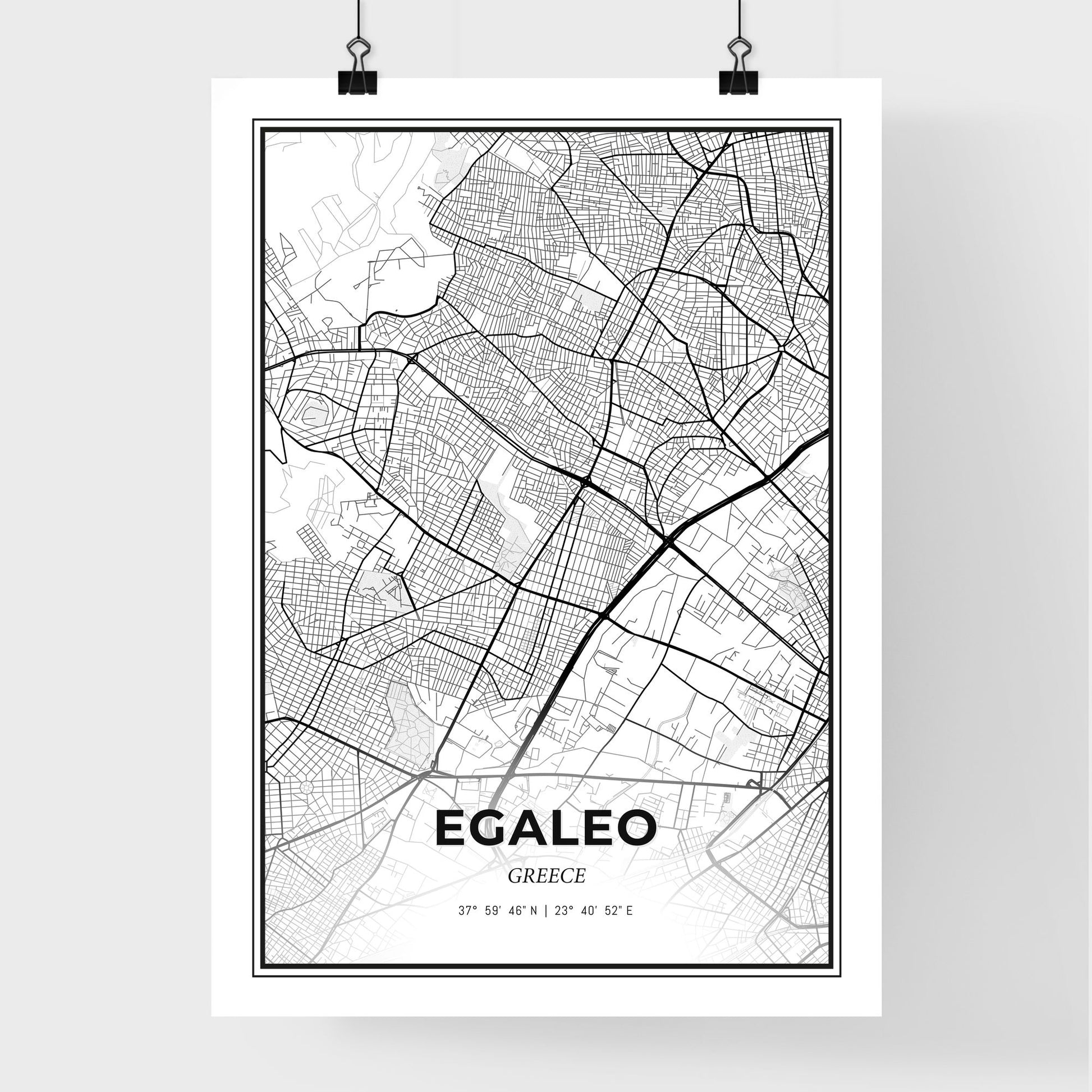 Egaleo Greece - Premium City Map Poster