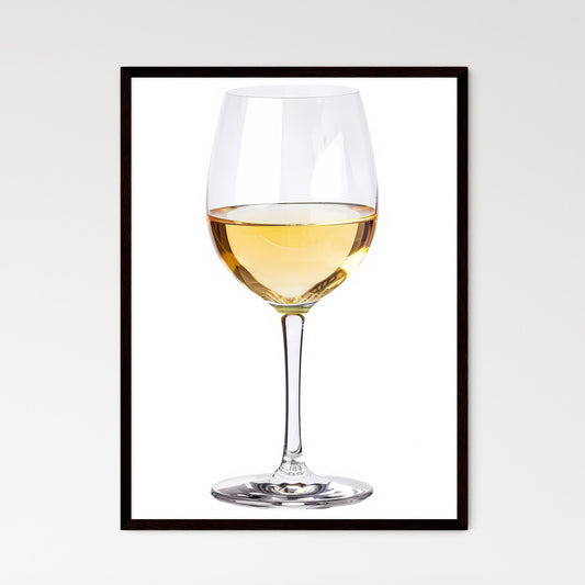Glass of White Wine - Framed Art Print