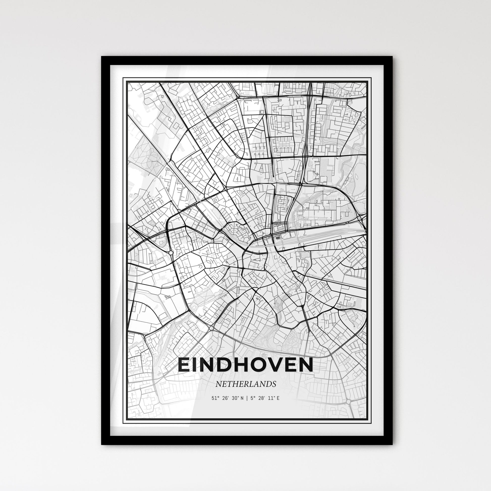  Eindhoven Netherlands - Scandinavian Style City Map for Modern Home Decor